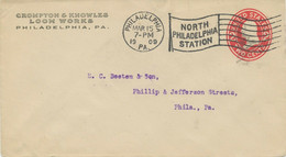 USA 1908/15 3 Versch. TWO CENTS Washington GA-Umschläge PHILADELPHIA STATION Pmk - 1901-20