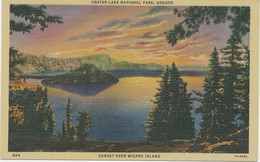 USA 1940 Mint Col Pc Crater Lake National Park, Oregon Sunset Over Wizard Island - Altri & Non Classificati