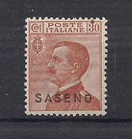 COLONIE ITALIANE SASENO 1923 FRANCOBOLLI D'ITALIA DEL 1901-22  SOPRASTAMPATI SASS. 5 MNH XF - Saseno