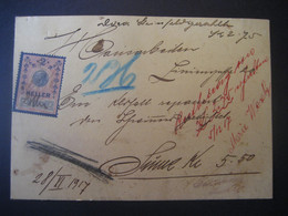 Österreich Steuermarke 1917- Zahlungsbestätigung Auf Firmen Werbe-Karte - Revenue Stamps