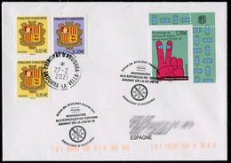 ANDORRA ANDORRE Postes (2021) - Homenatge Esforços Tothom Davant COVID-19 - First Day Cover, Premier Jour BORD FEUILLE - FDC