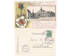 Prägekarte Emmendingen 1902 N. Waldkirch, Bahnpost Frankf.-Basel Zug 928; D4683 - Waldkirch