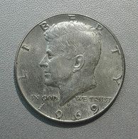 USA Stati Uniti - 1/2 Mezzo Dollaro 1969 Argento - United States Half Dollar Kennedy Silver Silber Argent - 1964-…: Kennedy