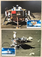 China Space 2014 Chang'E-3 Lunar Probe Maximum Postcard X2, China Space Post Office Postmark, Lunar Rover - Andere & Zonder Classificatie