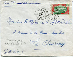 NIGER LETTRE AVEC VIGNETTES CONTRE LA TUBERCULOSE AU DOS DEPART TILLABERY 17 JANV 37 POUR LA FRANCE AVEC TRANSIT PAR GAO - Storia Postale