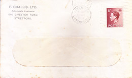 GREAT BRITAIN : USED COVER : YEAR - 1937 : BOOKED FROM STRETFORD, MANCHESTER - Lettres & Documents