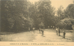 / CPA FRANCE 95 "Saint Witz Par Survilliers, Le Croquet" - Saint-Witz