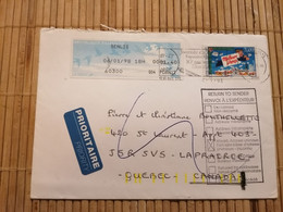 Tampon Return To Sender / Moved, Address Unkown Sur Lettre Française, 06/01/1998 - Andere & Zonder Classificatie