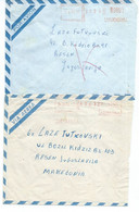 Argentina 1973 - Two  AirMail Letters Via Yugoslavia,Macedonia,red Machine Stamp - Covers & Documents