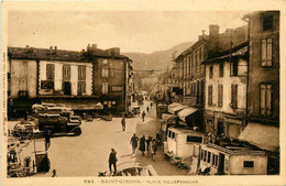 St Girons * La Place Villefranche * Autobus Bus Car Autocar * Marché ? * Grand Hôtel - Saint Girons