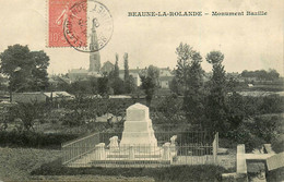 Beaune La Rolande * 1906 * Un Coin Du Village Et Le Monument Bazille - Beaune-la-Rolande