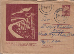 94877- DAM, WATER POWER PLANT, ENERGY, SCIENCE, COVER STATIONERY, 1961, ROMANIA - Water