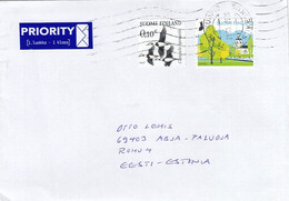 GOOD FINLAND Postal Cover To ESTONIA 2020 - Good Stamped: Kuopio ; Birds - Briefe U. Dokumente