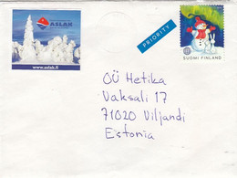 GOOD FINLAND Postal Cover To ESTONIA 2020 - Good Stamped: Christmas - Covers & Documents