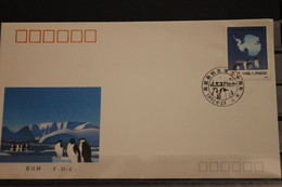 China, 30. Jahrestag Antarctic-Abkommen, 1991, FDC - Traité Sur L'Antarctique