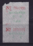 CHINA CHINE CINA JILIN LONGJING 133400  POSTAL ADDED CHARGE LABELS (ACL)  0.20YUAN - Other & Unclassified
