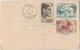 ETS FRANCAIS DE L'OCEANIE - LETTRE DE FARE A DESTINATION DE L'AUSTRALIE - Storia Postale