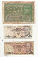 JC ,G, Billet , Europe , Allemagne , Pologne , 2 Scans ,LOT DE 3 BILLETS - Other - Europe