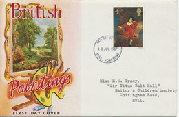 GB 1967 British Paintings 4d Master Lambton (Sir Thomas Lawrence) On Very Fine FDC With Small FDI HULL YORKSHIRE (SG 748 - 1952-1971 Em. Prédécimales