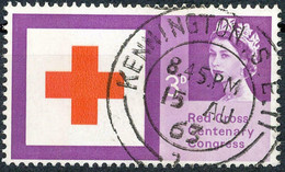 1963 100 Years International Red Cross 3p Superb Used W LONDON CDS "KENNINGTON.S.E.II / 1 - 15 AU 63" MAJOR PHOSPHOR-VAR - Variedades, Errores & Curiosidades