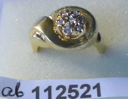 Wunderbarer Damenring 585er Gold Mit 6 Kleinen Diamanten (112521) - Ringe