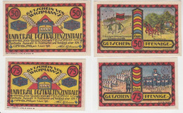 50 & 75 Pfennig Banknoten Notgeld Hamburg Postkartenzentrale 1921 (116119) - Non Classés