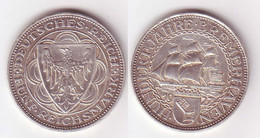 5 Mark Silber Münze 100 Jahre Bremerhaven 1927 A (MU6577) - Autres & Non Classés