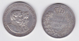 Doppeltaler Silber Münze Sachsen Goldene Hochzeit 1872 (141762) - Taler Et Doppeltaler