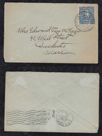 Portugal FUNCHAL 1905 Cover MADEIRA To DORCHESTER USA - Funchal