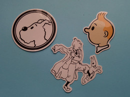 STICKERS > 3 Stuks KUIFJE - TINTIN ( For Grade, See Photo / Voir Scans ) ! - Kuifje