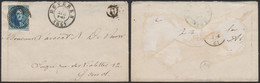Médaillon - N°11 Touché Sur Env. Obl P16 çàd Beveren (1861) + Boite Rurale "U" (Calloo ?) > Gand - 1858-1862 Medaillen (9/12)