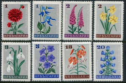 BULGARIA 1966 Garden Flowers  MNH / **.  Michel 1683-90 - Unused Stamps