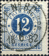 SUÈDE / SWEDEN / SVERIGE - 1882 - " PKXP. Nr8C.upp" Railway T.2 Cds Mi.21B / Facit 32 - Usati