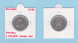 HOLANDA  1 GULDEN 1.971  NIQUEL   KM#184a   VF/MBC   DL-12.714 - Andere & Zonder Classificatie