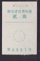 CHINA CHINE CINA HEBEI NANGONG 051800 ADDED CHARGE LABEL (ACL) 0.20 YUAN - Other & Unclassified