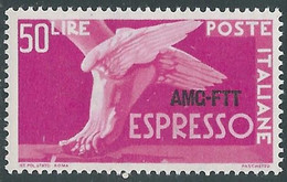 1952 TRIESTE A ESPRESSO 50 LIRE MNH ** - RE2-8 - Poste Exprèsse