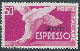 1952 TRIESTE A ESPRESSO 50 LIRE MNH ** - RE2-10 - Express Mail