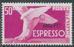 1952 TRIESTE A ESPRESSO 50 LIRE MNH ** - RE17-6 - Exprespost