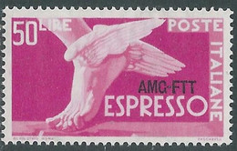 1952 TRIESTE A ESPRESSO 50 LIRE MNH ** - RE22-4 - Poste Exprèsse