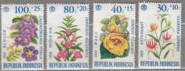 INDONESIA 1965 Flowers MNH(**) Mi 499-502 #24161 - Nuovi