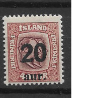 1921 MNH Iceland Mi 109 Postfris** - Neufs