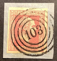 Preussen Mi.6 A Gepr Kastaun LUXUS, 1857 1 Sgr Rosa Stempel 103 Berlin (Prusse, Prussia - Gebraucht