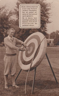 Russ Hoogerhyde Arher, Lamb Knits Clothing Advertisement, Archery Theme, C1930s Vintage Postcard - Bogenschiessen