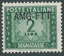 1949-54 TRIESTE A SEGNATASSE 2 LIRE MNH ** - RE10 - Taxe