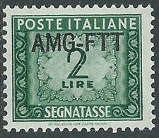 1949-54 TRIESTE A SEGNATASSE 2 LIRE MNH ** - RE10-3 - Postage Due