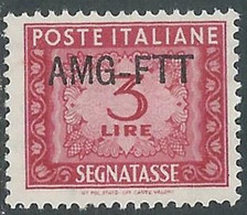 1949-54 TRIESTE A SEGNATASSE 3 LIRE MNH ** - RE20-2 - Impuestos