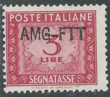 1949-54 TRIESTE A SEGNATASSE 3 LIRE MNH ** - RE20-7 - Impuestos