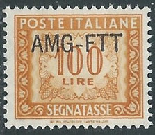 1949-54 TRIESTE A SEGNATASSE 100 LIRE MNH ** - RE11-2 - Taxe