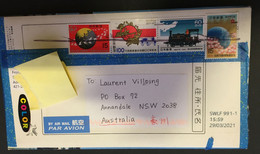 (MM 20) Japan Posted To Australia - Durting COVID Pandemic) - Old Airline Ticket Holder ? Used As A Envelope (unusual) - Lettres & Documents