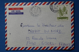 O22 POLYNESIE BELLE LETTRE PAR AVION 1987 TAHITI POUR GISORS FRANCE + AFFRANCHISSEMENT PLAISANT - Lettres & Documents